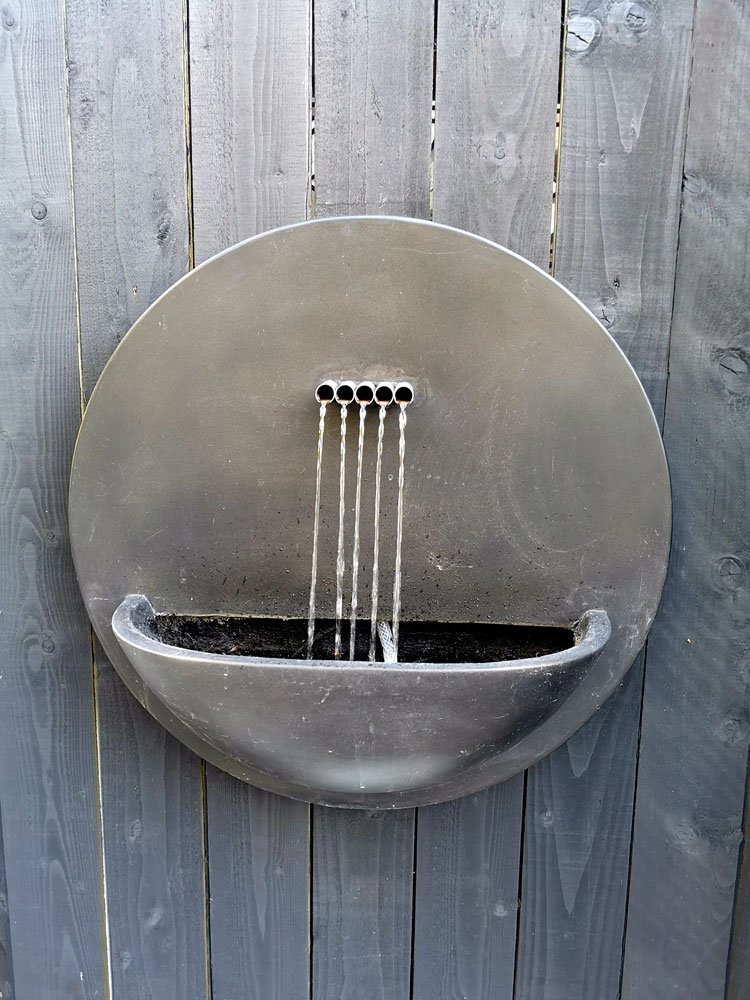 Wall Mounted Self Contained Outdoor Water Feature Fountain BAXTER