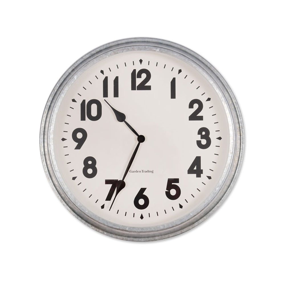 Galvanised Steel Indoor Outdoor Clock BAXTER & CO. home